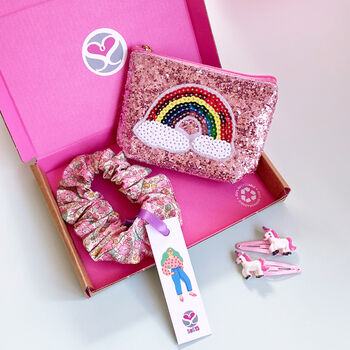 Personalised Glitter Rainbow Gift Set For Girls, 3 of 7