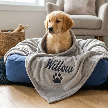 Personalised Grey Pet Blanket, 2 of 5