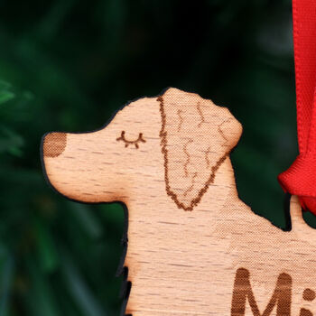 Golden Retriever Personalised Dog Wooden Decoration, 5 of 5