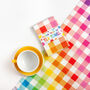 Rainbow Gingham Tea Towel, thumbnail 1 of 5