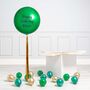 Personalised Emerald Green Inflated Party Orb, thumbnail 1 of 2