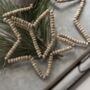 Mango Wood Beaded Star Christmas Tree Decoration, thumbnail 1 of 2