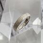Personalised Scratched Detail Ladies Silver Ring, thumbnail 3 of 9