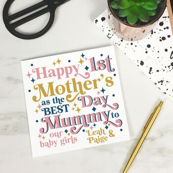 Personalised Mummy And Baby's First Mother's Day Card, 5 of 8