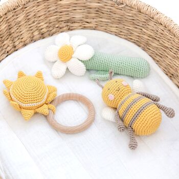 Bee Baby Rattle Crotchet Toy, 3 of 3
