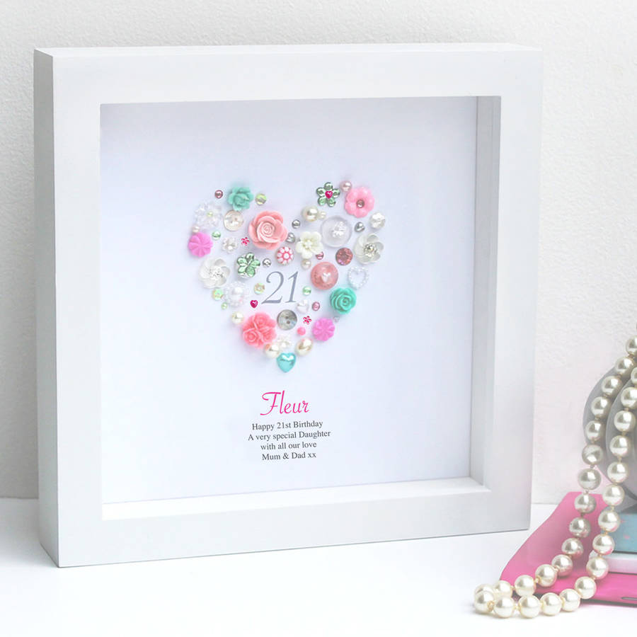 personalised 21st birthday button framed gift by sweet personalised 21st birthday button framed gift by sweet