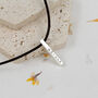 Travel Rune Silver And Cord Bar Necklace, thumbnail 1 of 10