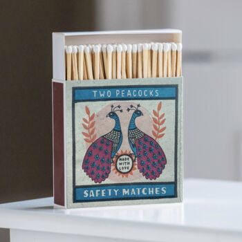 Luxury Boxed Two Peacocks Matches, 2 of 3