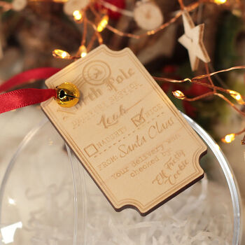 Fillable Fill Your Own Letter From Santa Gift Bauble, 3 of 4