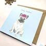 Festive French Bulldog Christmas Card, thumbnail 2 of 2