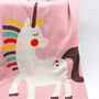 Little Unicorn Cotton Baby Blanket, thumbnail 9 of 10