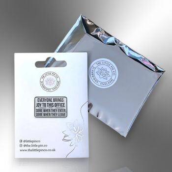 Everyone Brings Joy To This Office Enamel Pin Badge, Leaving Gift For Work Colleague, Office Gifts, Secret Santa, 5 of 8