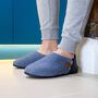 Isaac Fullback Slipper In Navy Herringbone, thumbnail 8 of 8
