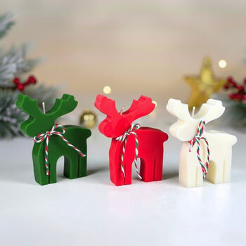 Reindeer Candles Rudolph Christmas Candle Moose Shape, 7 of 7