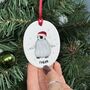 Penguin Christmas Ceramic Decoration, thumbnail 3 of 9