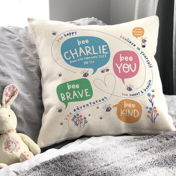 Personalised 'Bee You' Children's Affirmation Cushion, 2 of 7