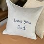Embroidered Handwriting On Cushion, thumbnail 2 of 2