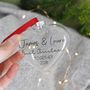 First Christmas Together Glass Bauble For Couples, thumbnail 2 of 3