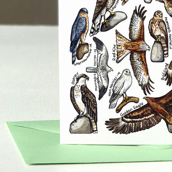 Birds Of Prey Of Britain Greeting Card, 6 of 7
