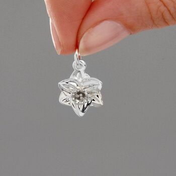 Daffodil Solid Silver And Gold Charm, 2 of 12