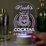 Personalised LED Colour Changing Cocktail Bar Light, thumbnail 1 of 5