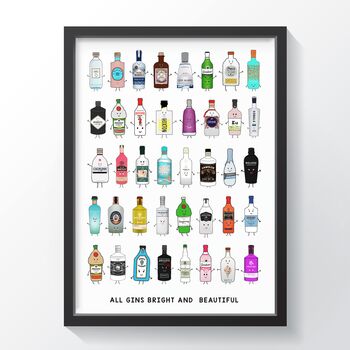 'All Gins Bright And Beautiful' Gin Montage Print, 2 of 4