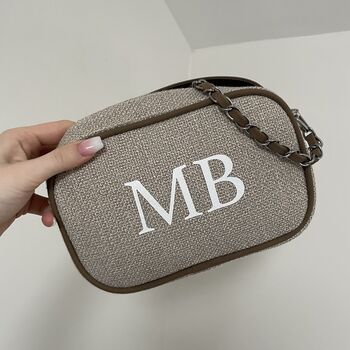 Personalised Canvas Chain Cross Body Bag, 7 of 12