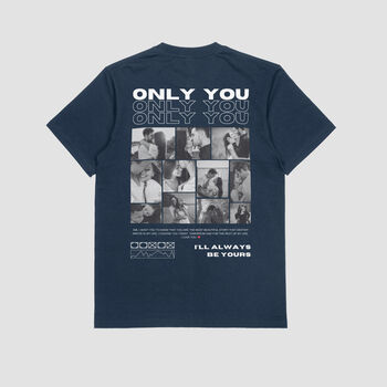 Only You Personalised Couple Matching Tee | Personalised Photo And Text | Monochrome, 10 of 12