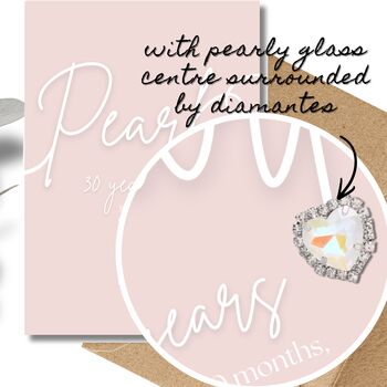 Sparkly Pearl Anniversary Heart Card, 4 of 8