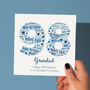 Blue Star Personalised 98th Birthday Card, thumbnail 1 of 5