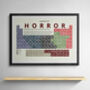 Elements Of Horror Periodic Table Art Print, thumbnail 1 of 10