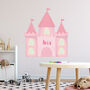 Personalised Princess Castle Wall Sticker For Nursery Or Girls Room, thumbnail 1 of 2