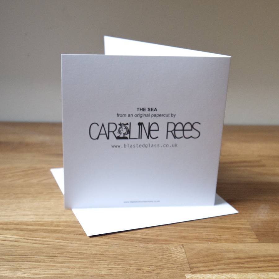 printed papercut cards set one by caroline rees