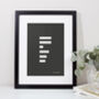 Personalised Black And White Typewriter Quote Print, thumbnail 2 of 6