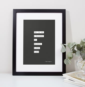 Personalised Black And White Typewriter Quote Print, 2 of 6