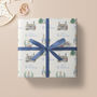 Baby's 1st Christmas Wrapping Paper, Pink Or Blue Bunny, thumbnail 2 of 9