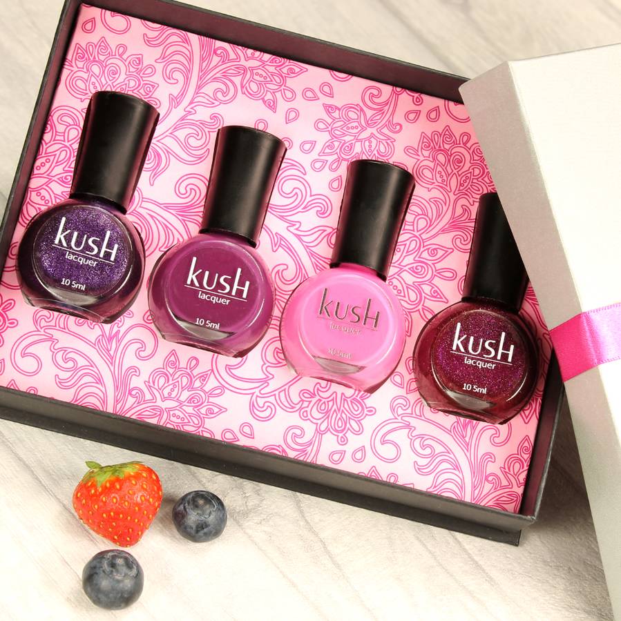 gift nail set polish by kush vegan polish berry lacquer gift set nail