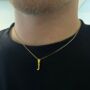 Mini Initial Letter Pendant Necklace For Men, thumbnail 7 of 11