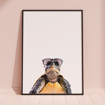 Turtle In Sunglasses Print, 3 of 8