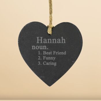 Personalised Slate Gift Engraved Name Definition, 3 of 6