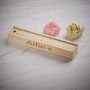 Personalised Wooden Pencil Case And Pencils, thumbnail 3 of 4