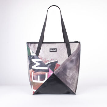 Triangle Up Cycled Tote Bag, 6 of 12