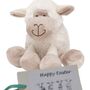 Happy Easter White Sheep Soft Toy + Gift Card + Box, thumbnail 1 of 6