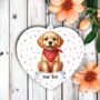 Personalised Golden Retriever Wearing A Red Bandana, thumbnail 2 of 2