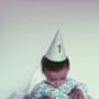 Pastel Triangle Party Hat With Number Balloon Garland, thumbnail 2 of 5