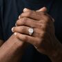 Men’s Silver Dog Nose Print Signet Ring, thumbnail 1 of 7