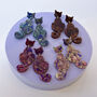 Abalone Cat Dangle Earrings, thumbnail 2 of 11