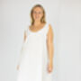Women's White Cotton Nightdress Luxury Embroidered Juliet Chemise, thumbnail 4 of 5