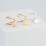 Sterling Silver Star Spiral Hoop Earrings, thumbnail 1 of 5