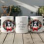 Personalised Border Collie Christmas Wreath Dog Mug, thumbnail 2 of 2
